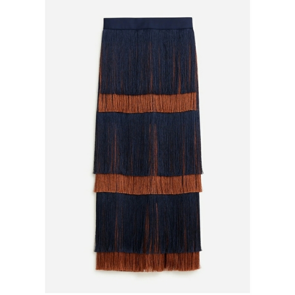 J.Crew Collection tiered fringe skirt - Picture 8 of 14